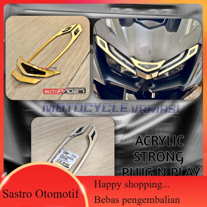 Garnish Cover Alis motor Vario 160 Click 160 Cover Lampu Depan Vario 160
