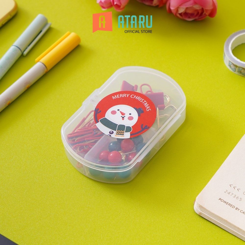 

Ataru Set Klip Penjepit Kertas Mix - Merah/Hijau Stationery Set Pins Clips Perlengkapan Alat Kantor