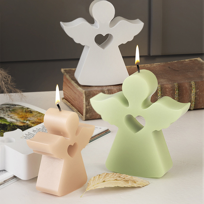 

Love Angel Candle Silicone Mold DIY Plaster Concrete Resin Ornament Gifts House Mold Soap Candle Wax Bunny Mould Easter Decor
