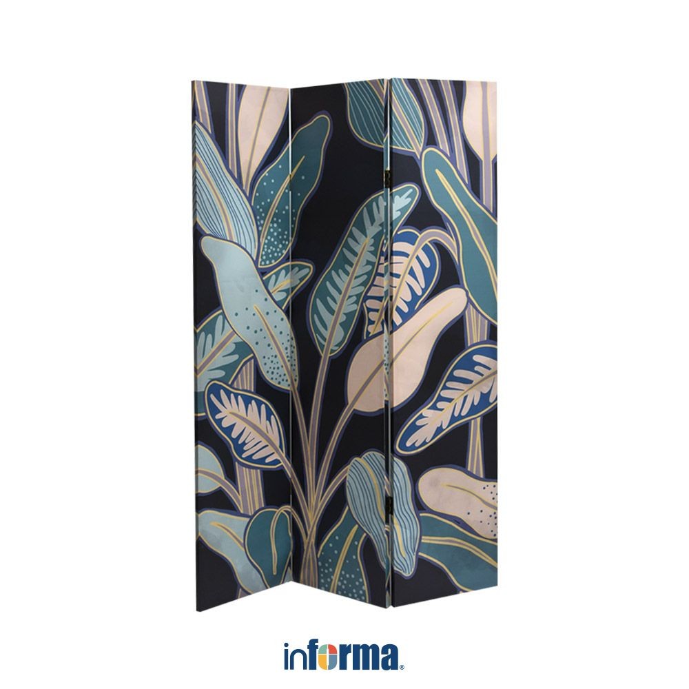 Informa Partisi 3 Panel Night Leaf Hd79 Room Divider Pembatas Ruangan Lipat Pemisah Ruang Penyekat R