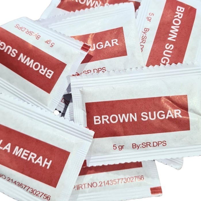 

Gula Merah Kemasan Sachet 5gr isi 50pcs Brown Sugar