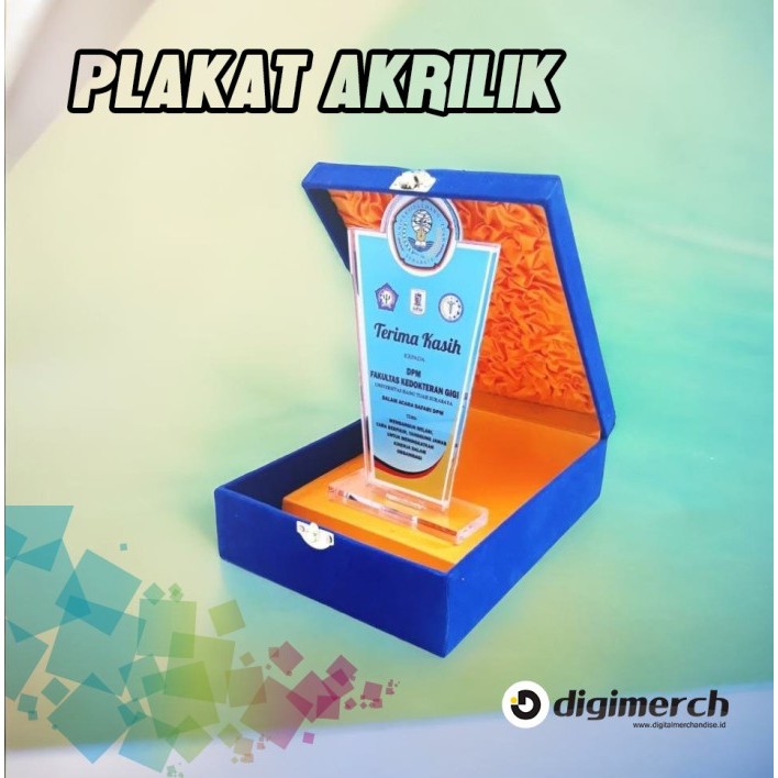 Plakat Akrilik Custom Tebal 5mm UV Print, Piagam Plakat Akrilik Printing Custom Desain Bentuk