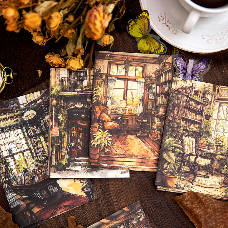 

4packs/LOT Scenes in Dreams series creative retrto material package message paper memo pad