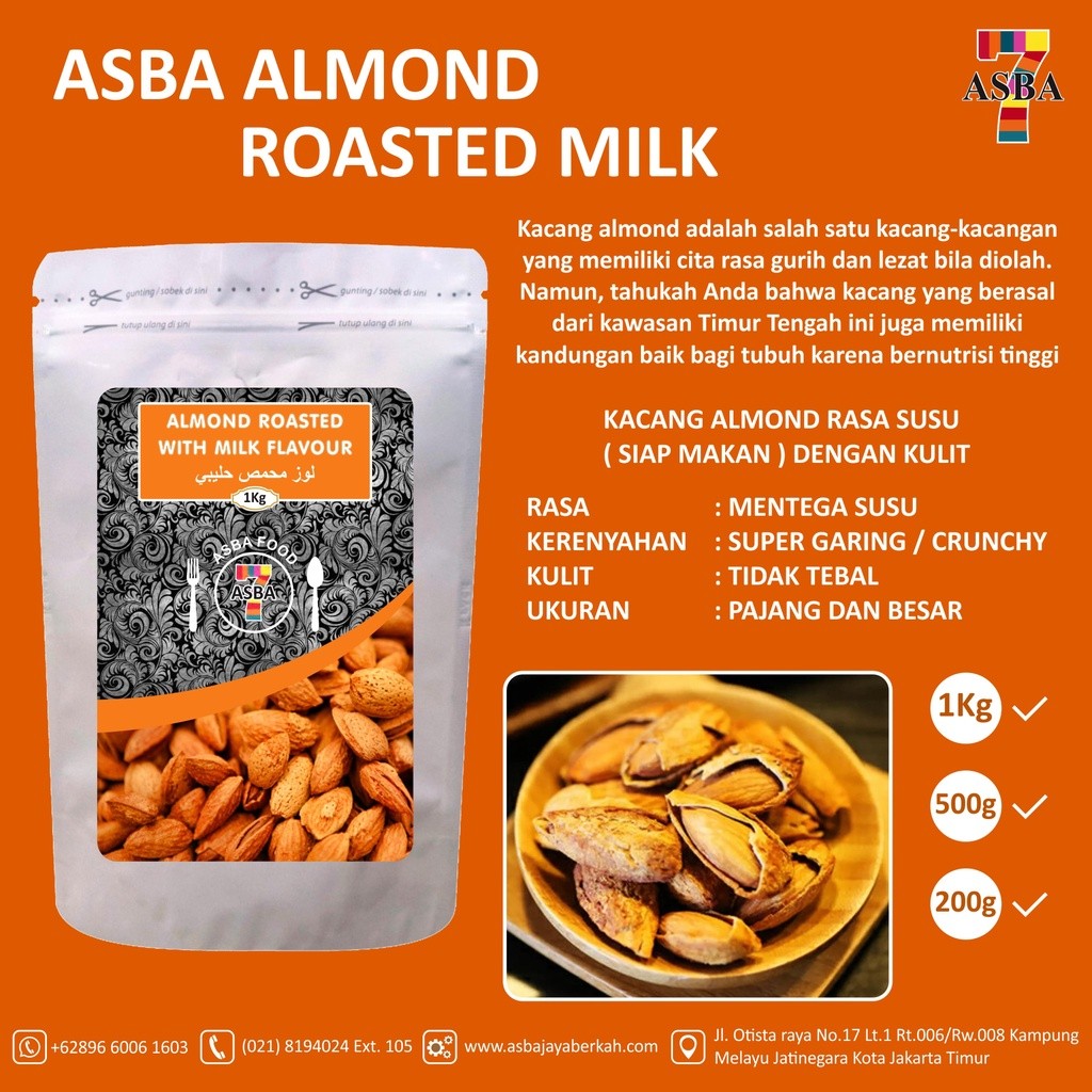 

ASBA KACANG ALMOND ROASTED MILK 200GR