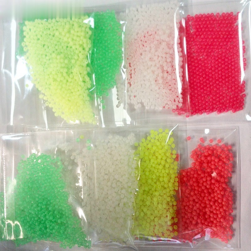 

luminous small beads golw in the dark fishing beads quality 500pcs/lot