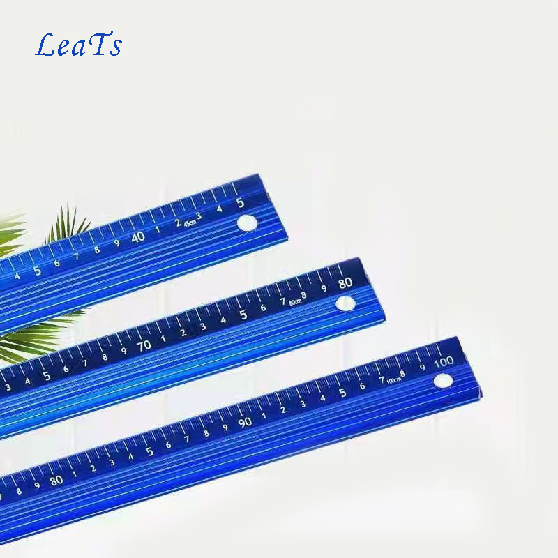 

Leather Tool Protective Ruler Non-slip Aluminum Alloy Multi-function Straight Ruler For Drawing and leather Cutting Auxiliary