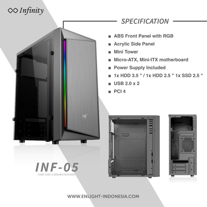 Casing INFINITY F05 - INCLUDE PSU INFINITY 250W
