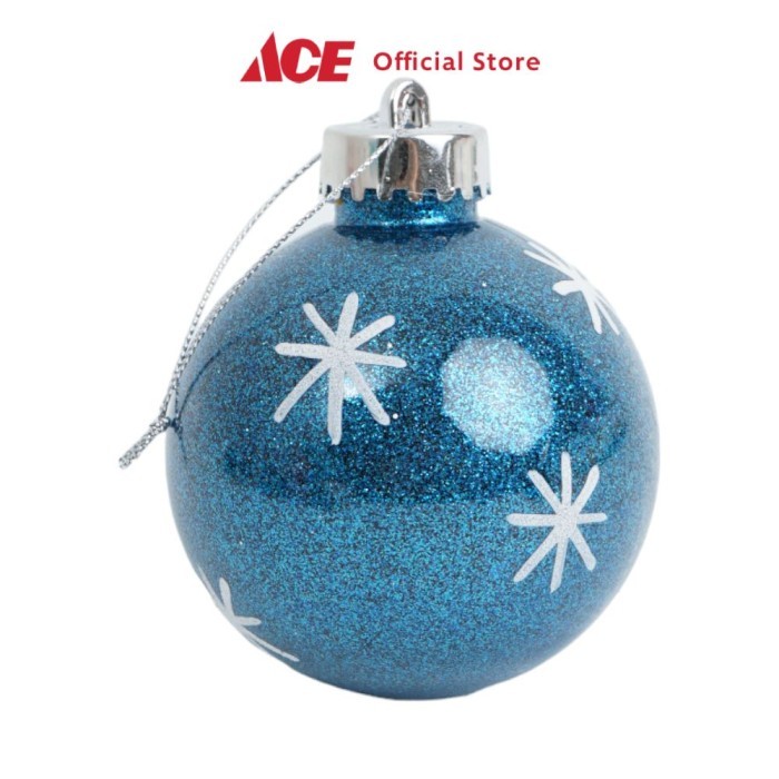 

Noelle 8 cm Bola Dekorasi Natal Christmas Star Painted - Biru Xmas Ball Decoration Ornamen Hias Christmas Tree Deco Aksesoris Hiasan Pohon Natal