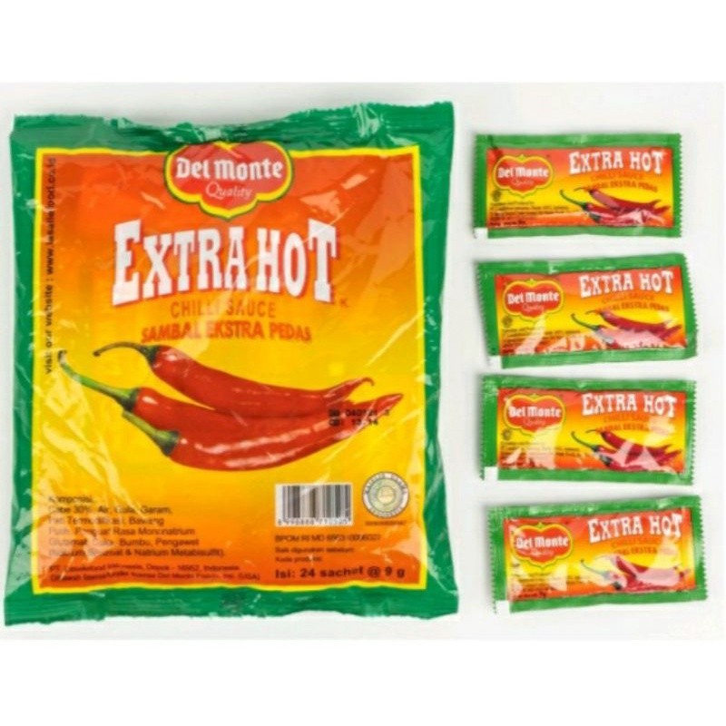 

DELMONTE SAUS SAMBAL Extra Hot Chili (24sachetx9g) / Sauce Sachet