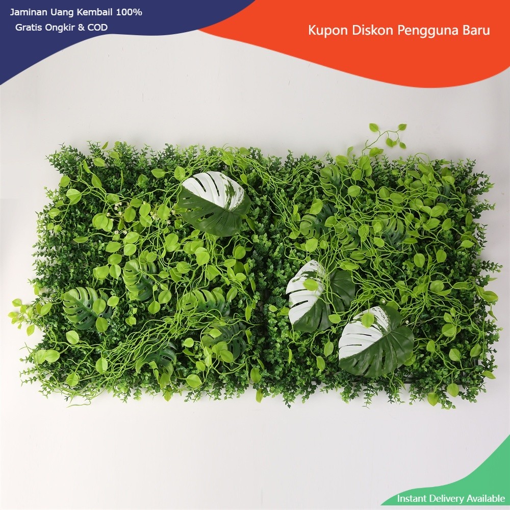 Rumput Dinding Sintetis Daun Hias Sintesis Dekorasi Dinding Artificial Rumput Plastik