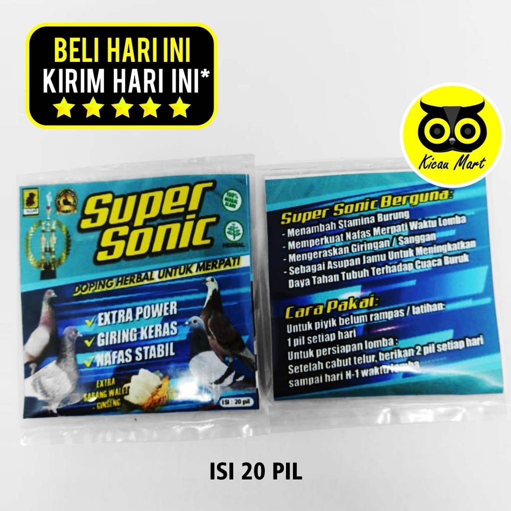 KICAU MART PIL BURUNG MERPATI BALAP SUPER SONIC JAMU OBAT GIRING KEKET KERAS PIYIK ANAK MERPATI RAMP