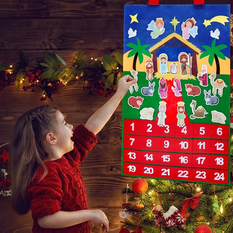 

Christmas Countdown Felt Advent Calendar Christmas Decor For Home 2023 Cristmas Ornament Xmas Navidad Kids Gifts New Year 2024