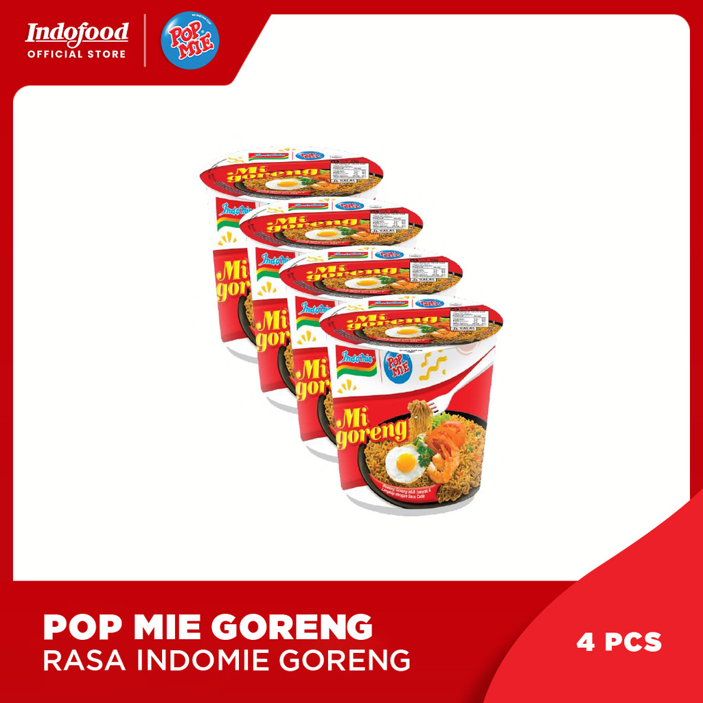 

4 PCS - Pop Mie Goreng Rasa Indomie Goreng 75 Gr