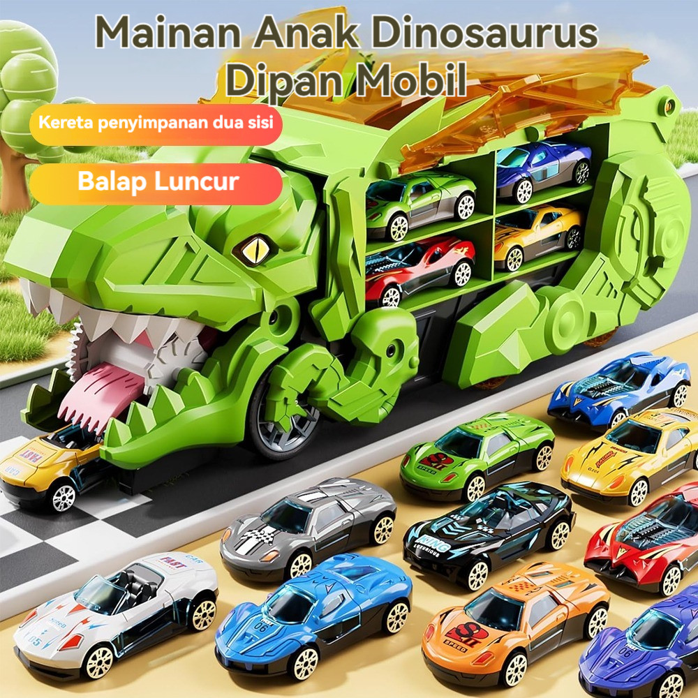 

Mainan Anak Mobil Dino Deformasi Mobil Truk - Dinosaur Deformation CarsDipersediakan Alloy 8PCS