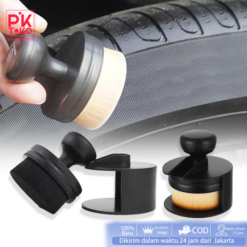 Soft Tire Detailing Brush Kuas Mobil Sikat Semir Ban Brush Detailing Kuas untuk Detailing Ban Mobil