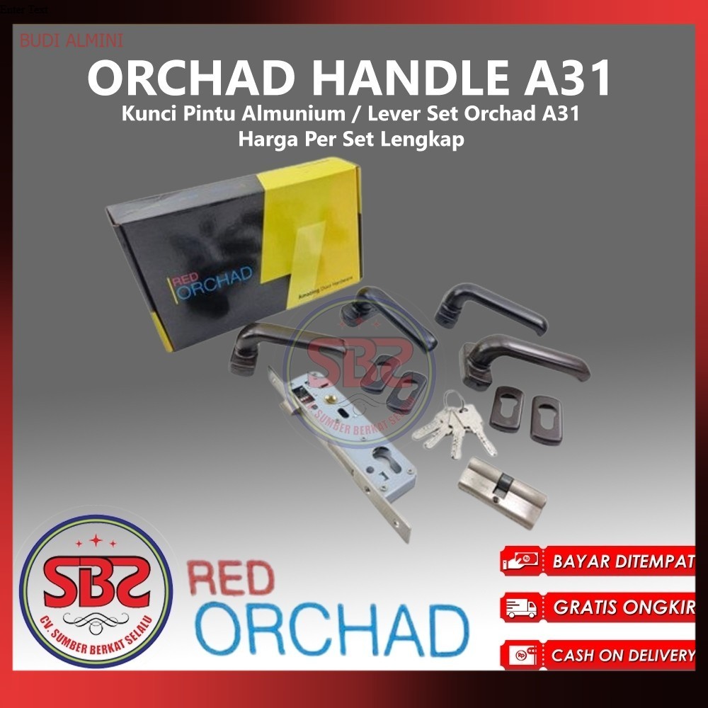 ORCHAD A31 - Kunci Pintu Aluminium Orchad A31 - Lever Set Orchad A31 / Kunci Pintu Almuni Orchad A31