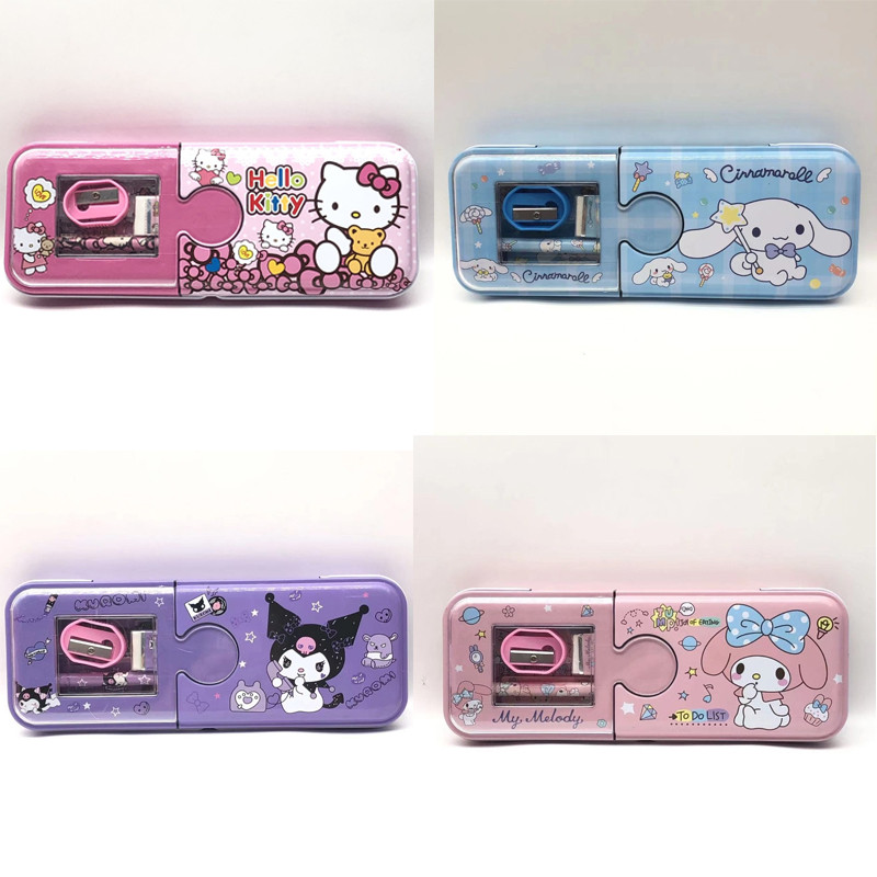 

Sanrio Stationery Case Cute Kuromi Multi Functional Student Stationery Box My Melody Children Large Capacity Pencil Case Gift