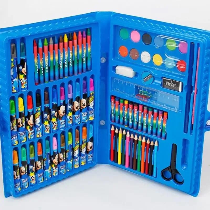 

Kids In Colorful Paper Case Children Student Art Supplies Crayon Watercolor Oil Painting Set