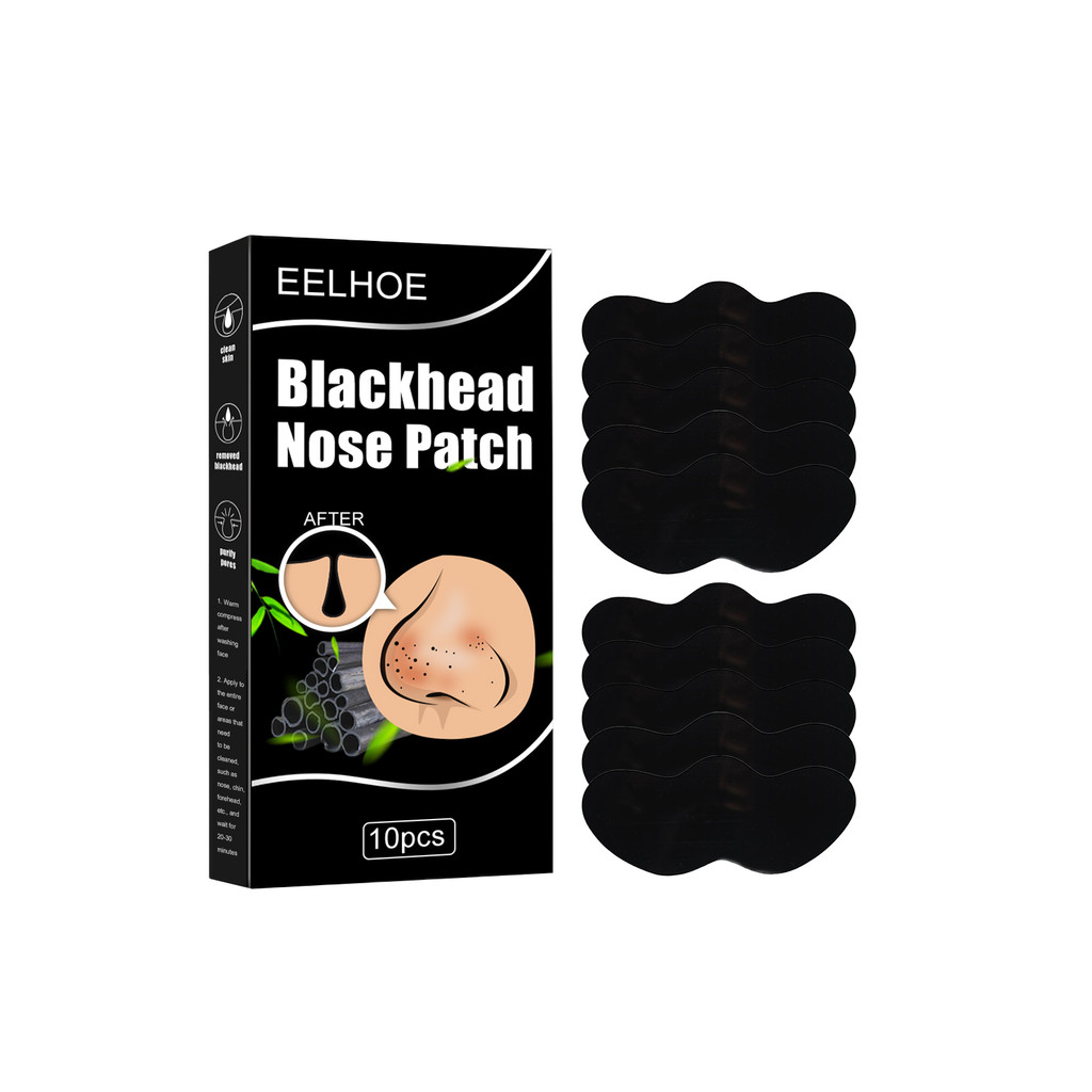EELHOE  Strip Hidung Hitam Masker Hidung Penghilang Komedo dan Jerawat dengan Arang Bambu