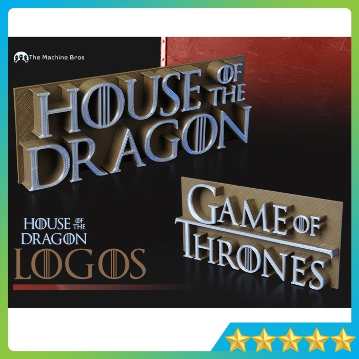 Pajangan Sign Papan Nama Game Of Thrones House of The Dragon