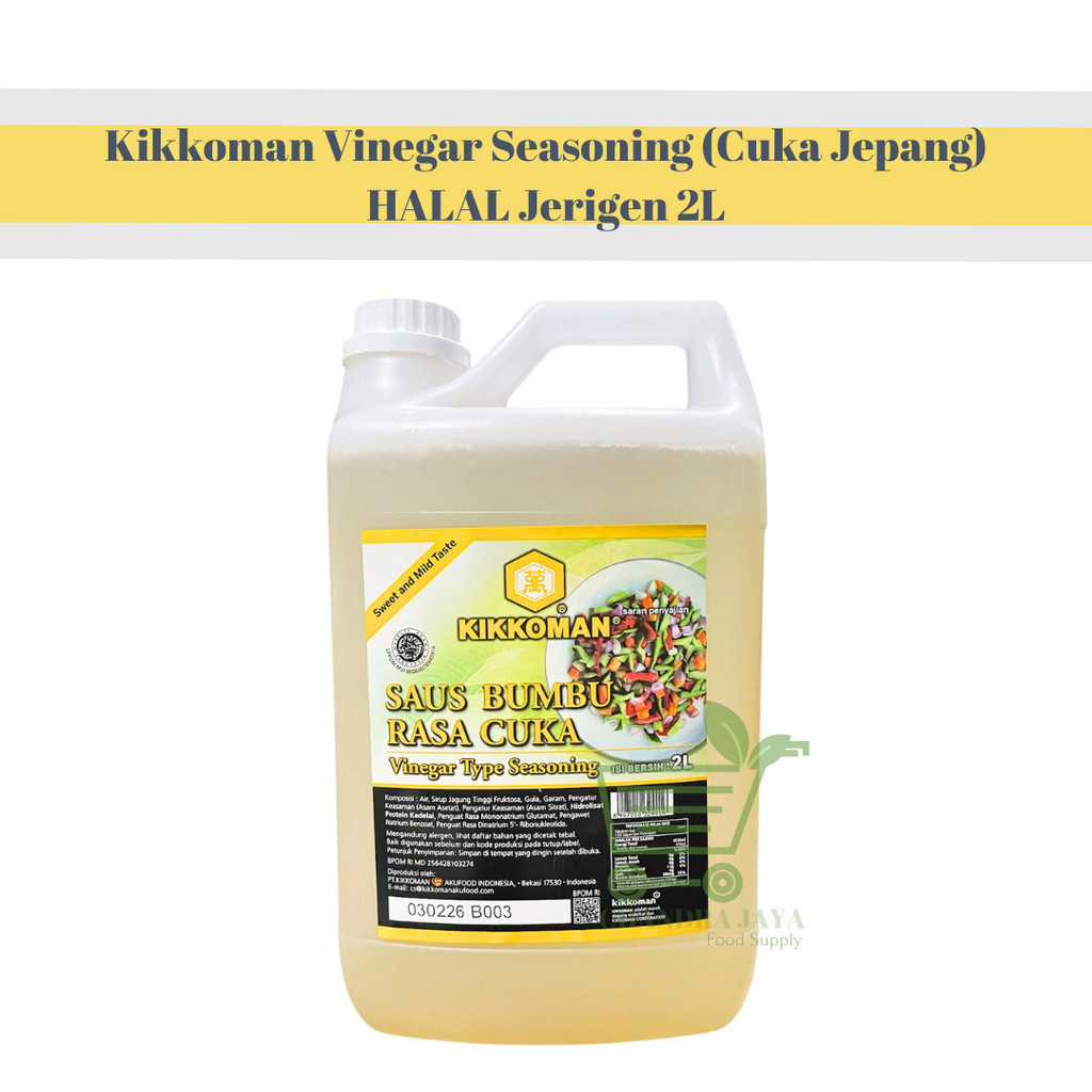 

Kikkoman Vinegar Seasoning (Cuka Jepang) HALAL Jerigen 2L