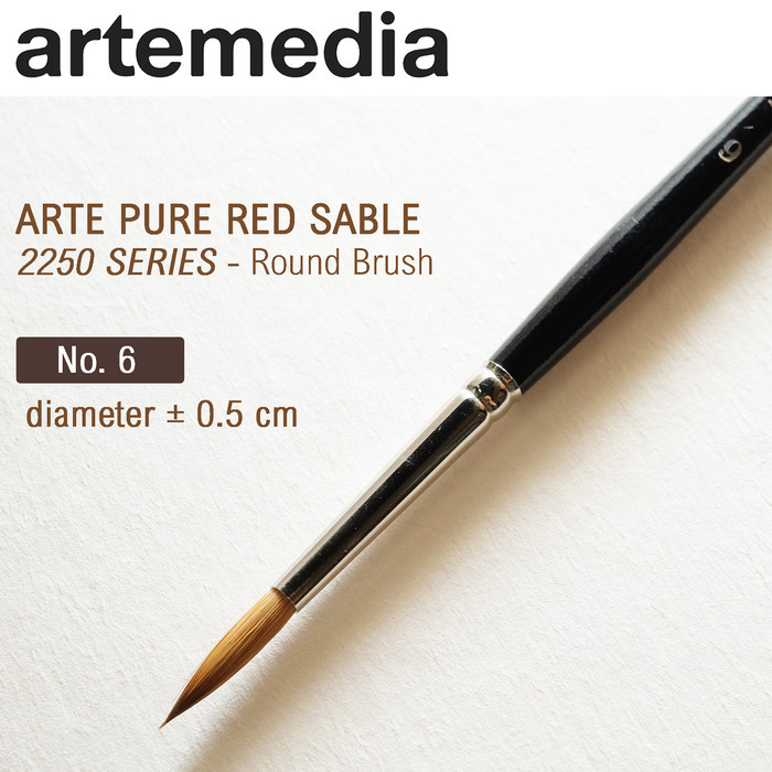 

best -Arte Pure Red 2250 Sable Round Brush - 6