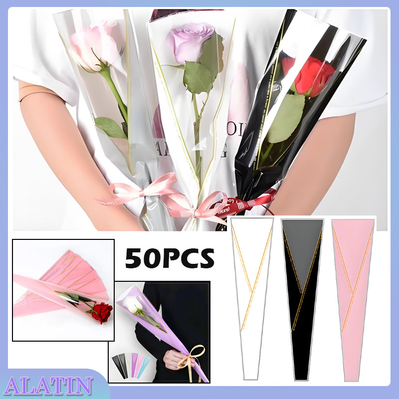 

Wrapping Plastik Untuk Mini Buket Rose / 50PCS Plastik Wrapping Bunga Mawar