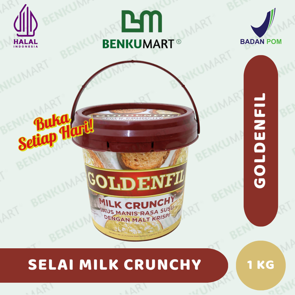 

Selai Roti Goldenfil Milk Crunchy 1kg | HALAL