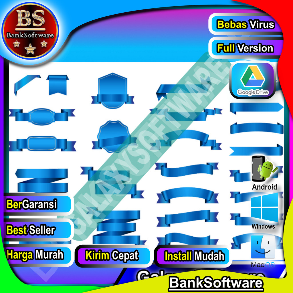 8 Ribbons illustrator affinity designer - galaxysoftware