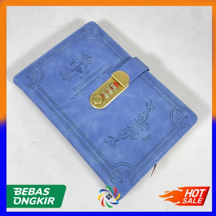 

Buku T E K 4 D Jurnal Leather A5 Halaman Grid with Lock - Blue