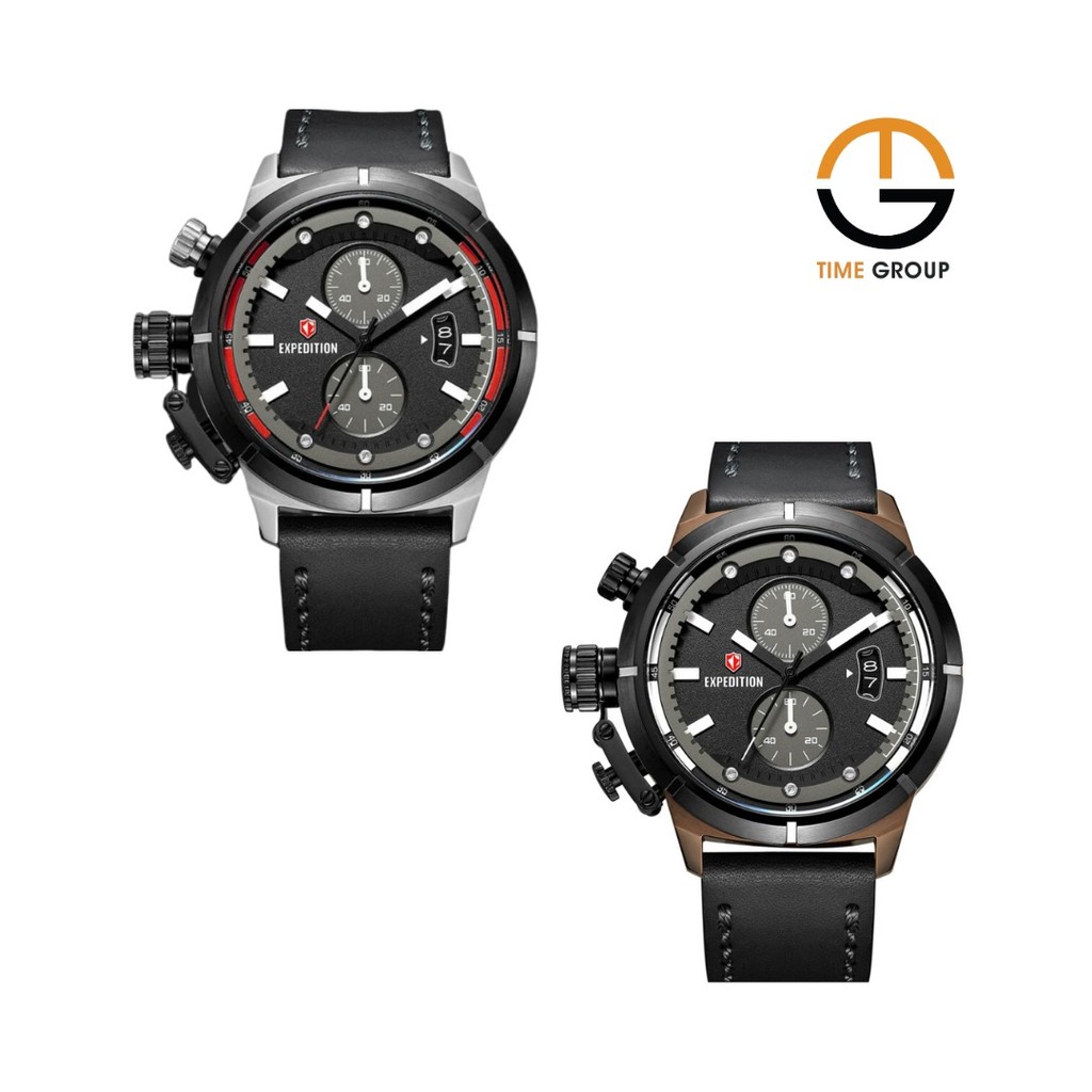 JAM TANGAN PRIA EXPEDITION E6765 E 6765 MCL LEATHER STRAP ORIGINAL