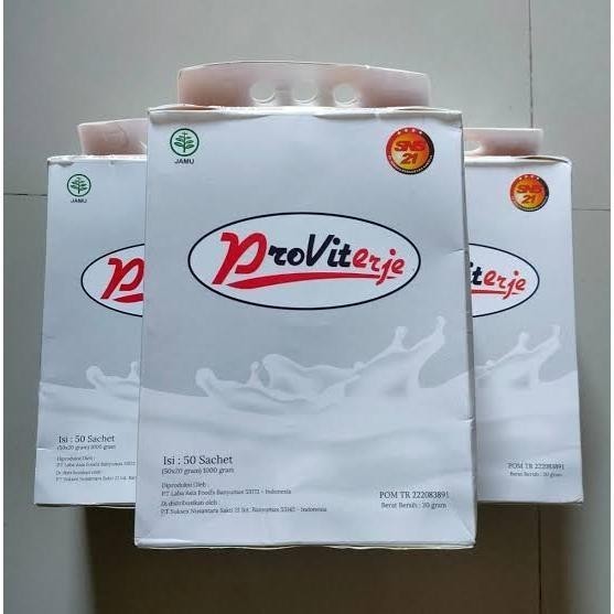 

PROVIT ERJE SUSU KAMBING ETAWA PLUS ROYAL JELLY 1 BOX ISI 50 SACHET ORIGINAL