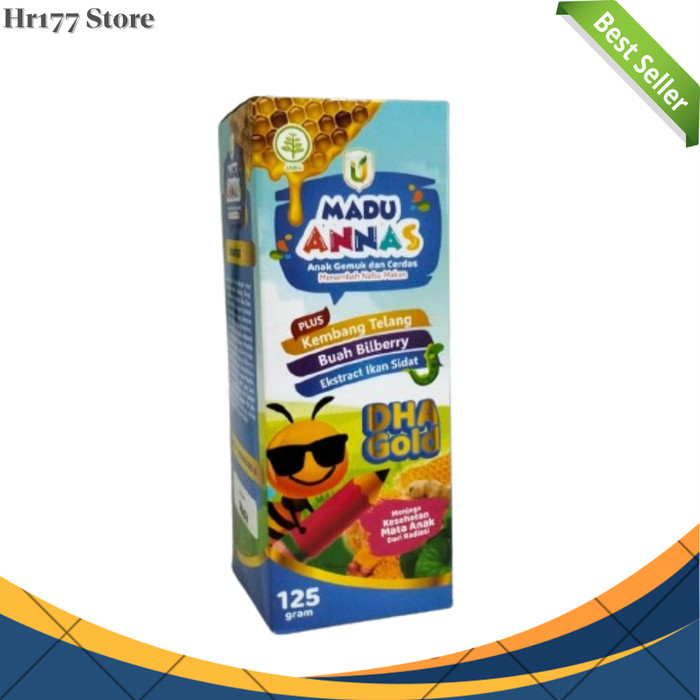 

TERLARIS Vitamin Madu Anak Sehat Cerdas Madu Annas DHA Gold 125 Gram