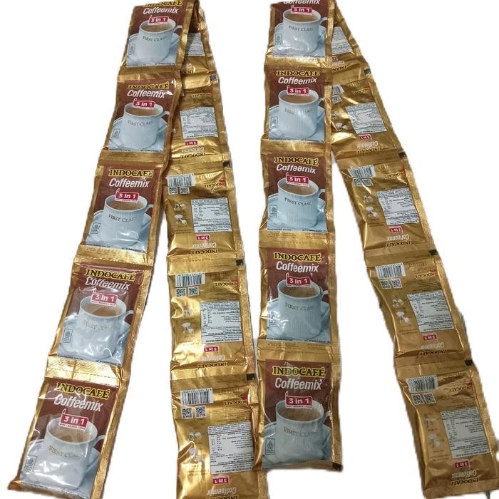 

Indocafe Coffee Mix 3 in 1 - Paket 2 Renceng 20pcs - Gula, Kopi Instan Robusta