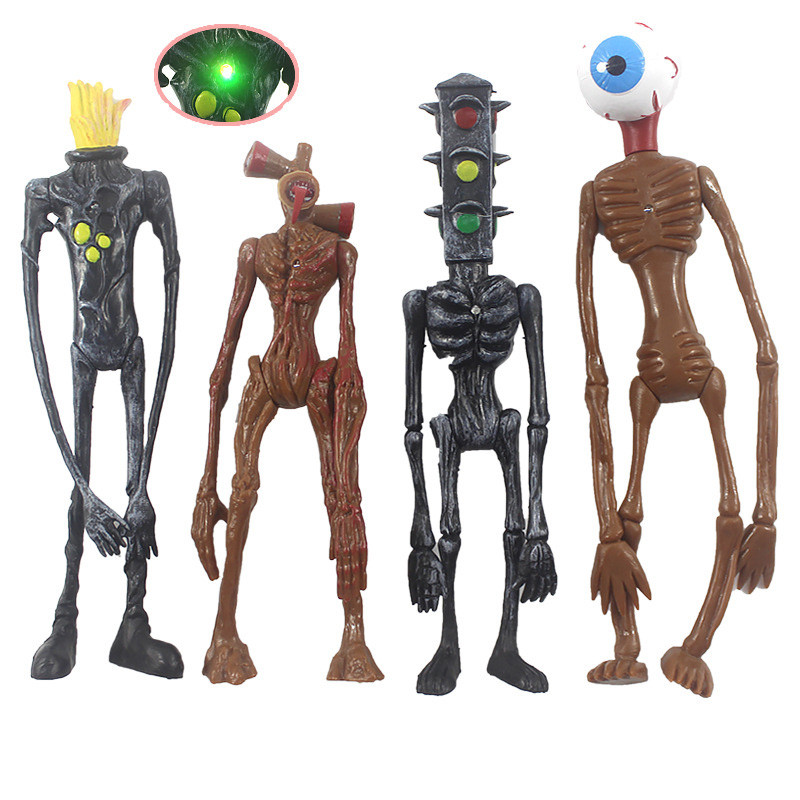 

4pcs Urban Legend 18-20cm Anime Siren Head Action Figures Toy Sirenhead With Light Horror Collectiable Model For Children Gifts