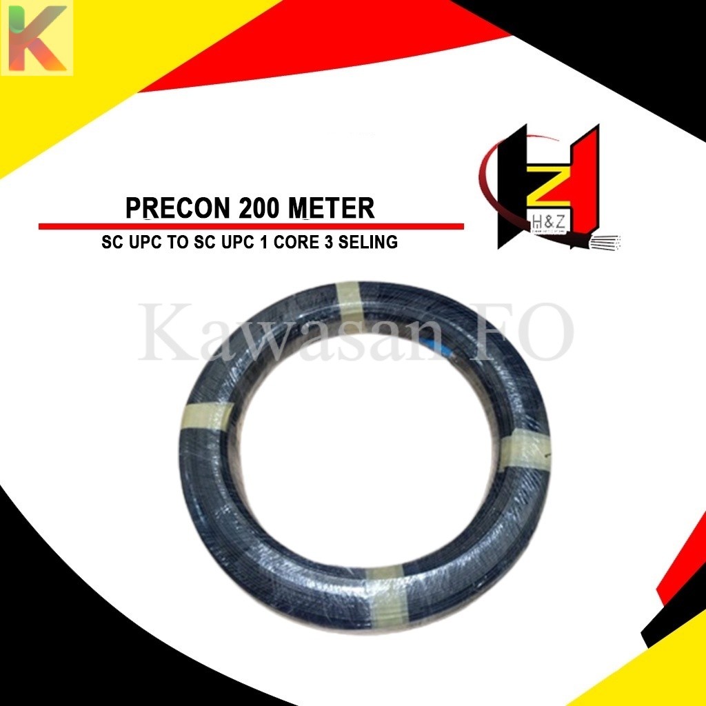 Kabel Precon 200 Meter SC UPC / Kabel Fiber Optik 1 Core 3 Seling 200M