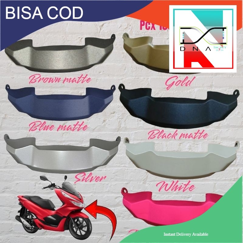 Cover Front Center Dagu Di Bawah Lampu Depan PCX 150 Lokal K97 Hitam Putih Gold Biru Hitam Merah Dof