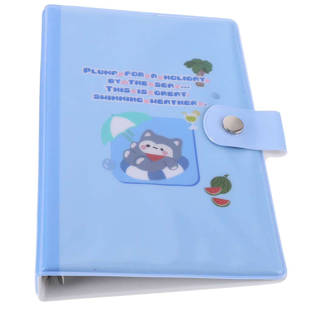 

Cartoon Loose-leaf PVC Storage Album 3-inch Photo A5a6 Cute Binder (a5 #Dream Blue) Plastic Planner Cover Note Pads