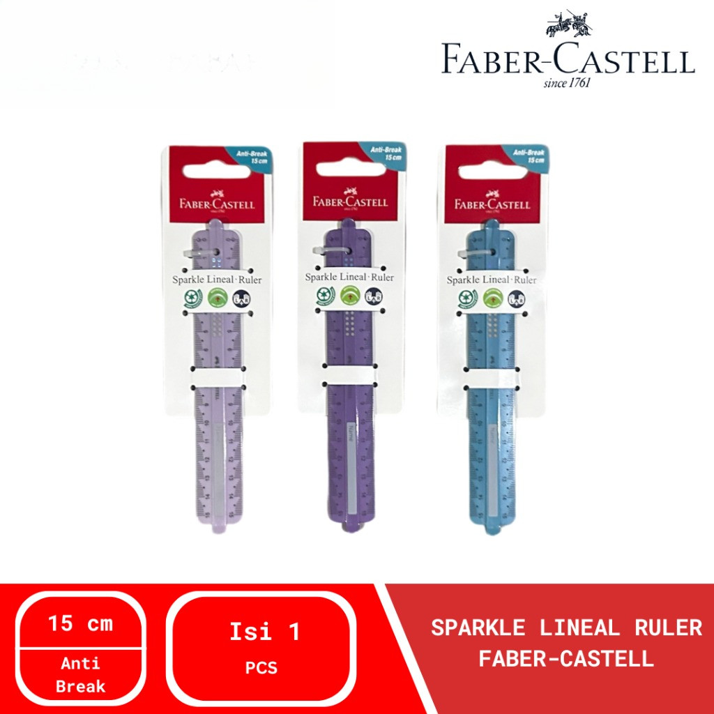 

Penggaris Faber-Castel Sparkle Break Resistant Ruler 15cm (1 PCS)
