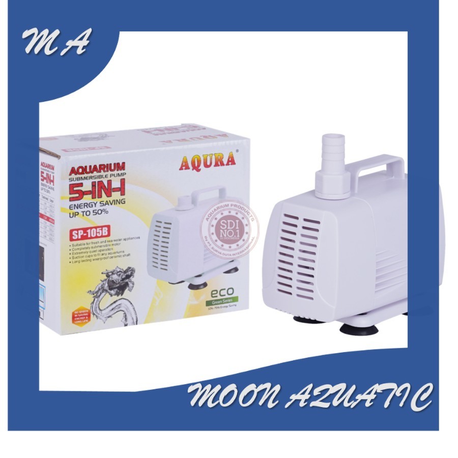 AQURA Pompa Air Celup Aquarium AQURA SP 105 B SP105 B putih