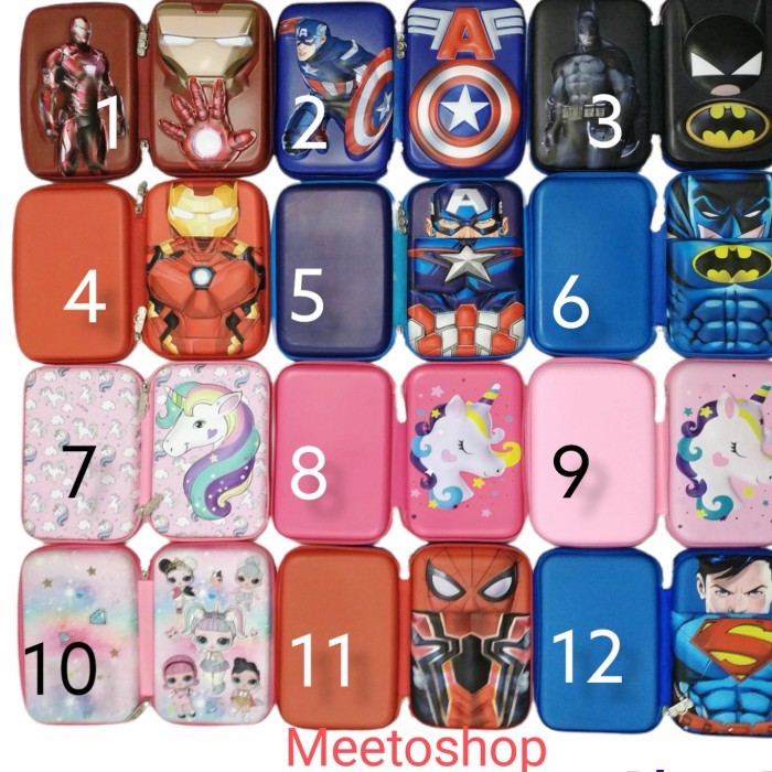 

[Collection New]PROMO Kotak Pensil Hardcase IMPOR Tempat Pensil Pencil Case Karakter Smiggle - Captain America