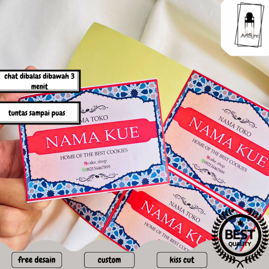 

Syncart Sticker Label Idul Fitri - Sticker Toples Kue Kering - Stiker Persegi Panjang bahan chromo