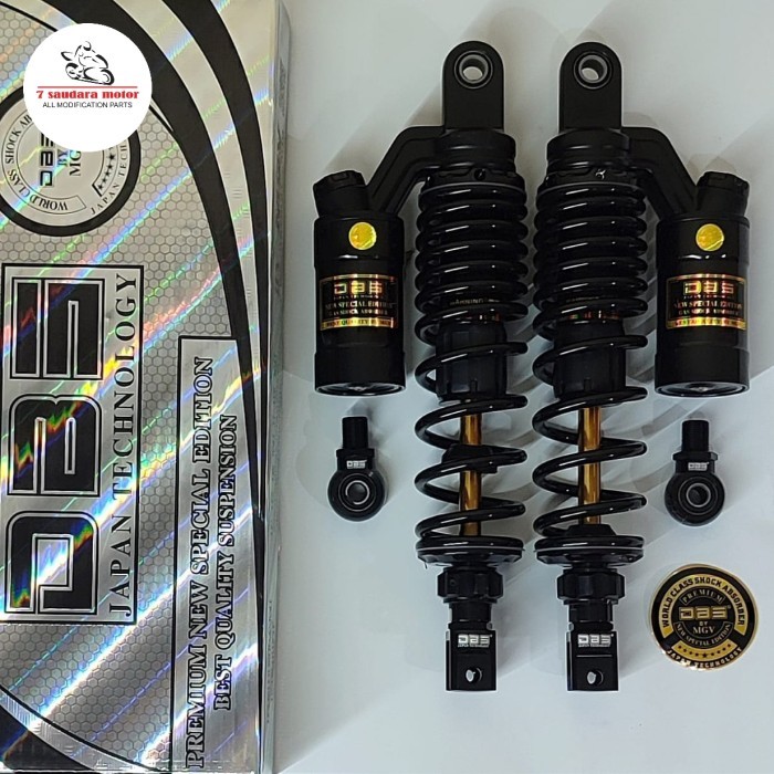 shock dbs 8894 gp series 340mm tabung atas rx king,supra old,nmax old - hitam as gold, bebek