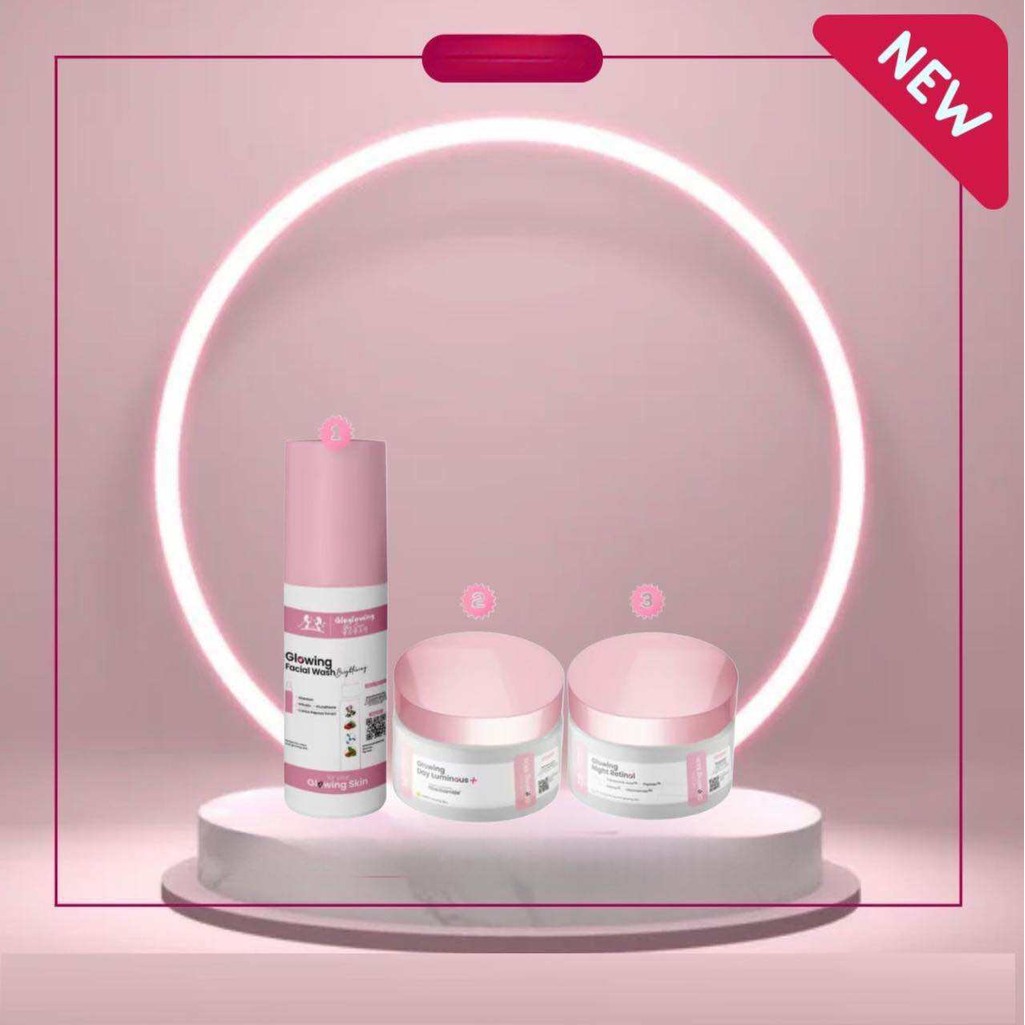 3 Paket Gloglowing Skincare Paket Glowing Kinclong Booster Bpom