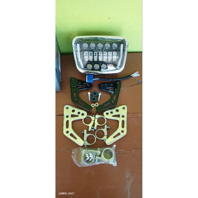 (COD) LAMPU DAYMAKER RX KING SET BREKET MODEL BPR.0 LAMPU RX KING LED LIS CROM SET PANGKON PNP SHOCK