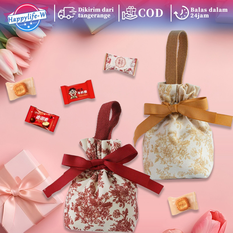 

Kantong Serut Permen Isi 1 Wedding Candy Bag Souvenir Kantong Serut Sangjit