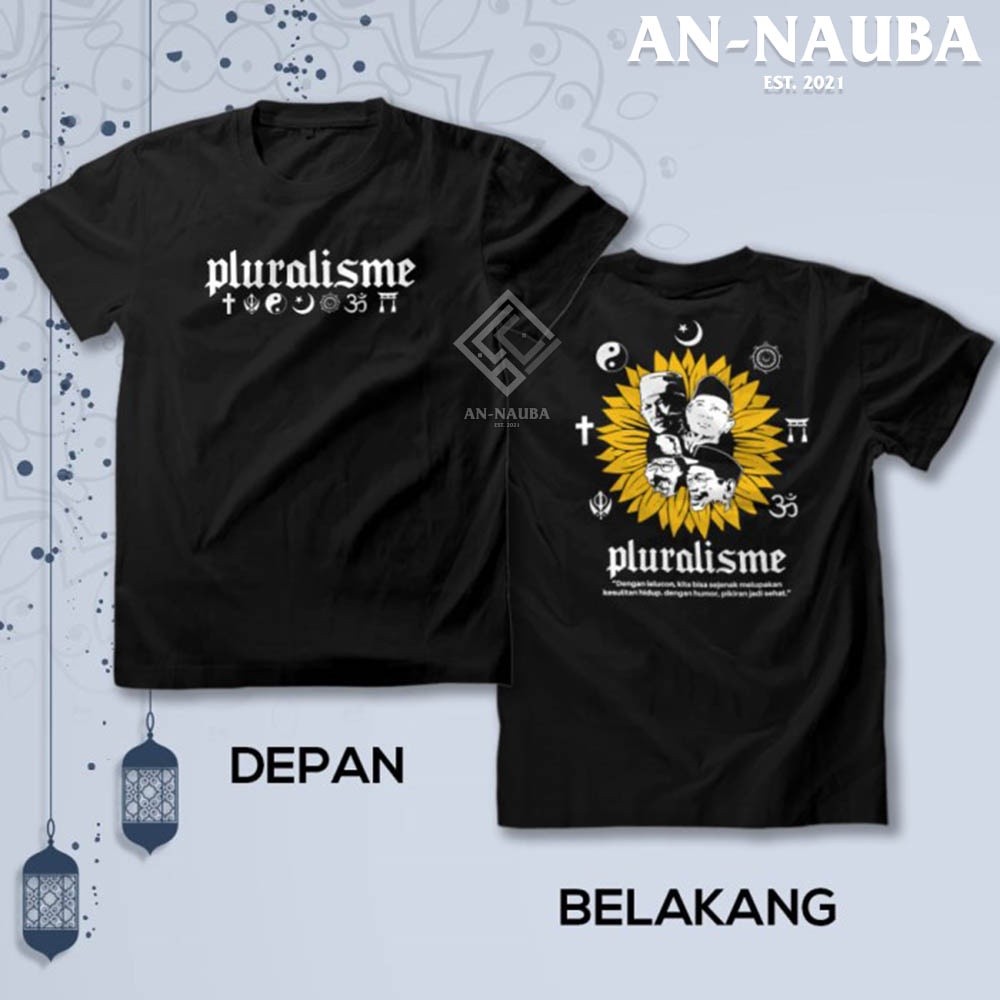 KAOS PLURALISME LELUCON SERIES / Baju Islam Santri Nahdlatul Ulama Gus Dur / Tshirt MLI