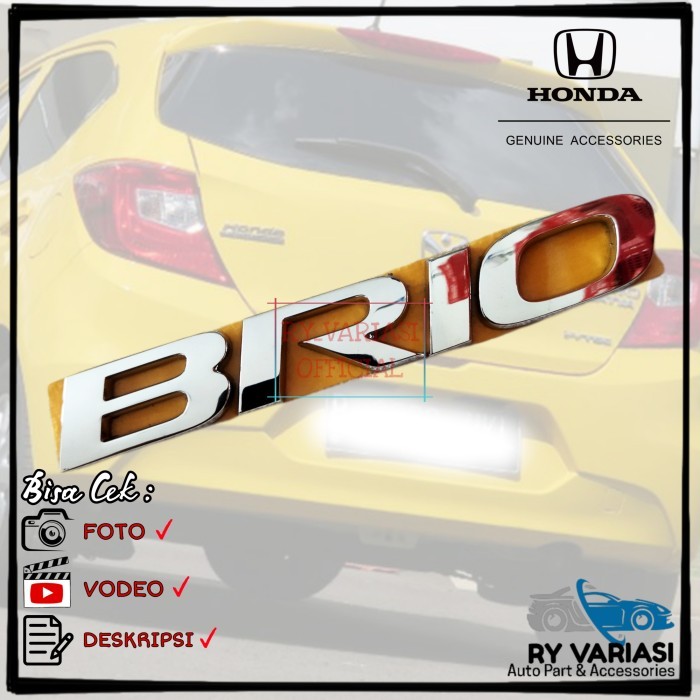 Emblem BRIO 2018 UP/ Original/ Emblem Bagasi Honda BRIO 2018 UP - BRIO