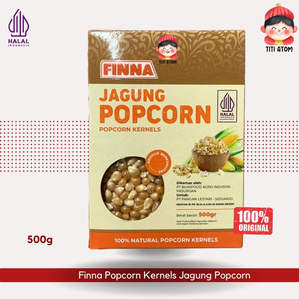 

Finna Popcorn Kernel Biji Jagung Kupas 300g