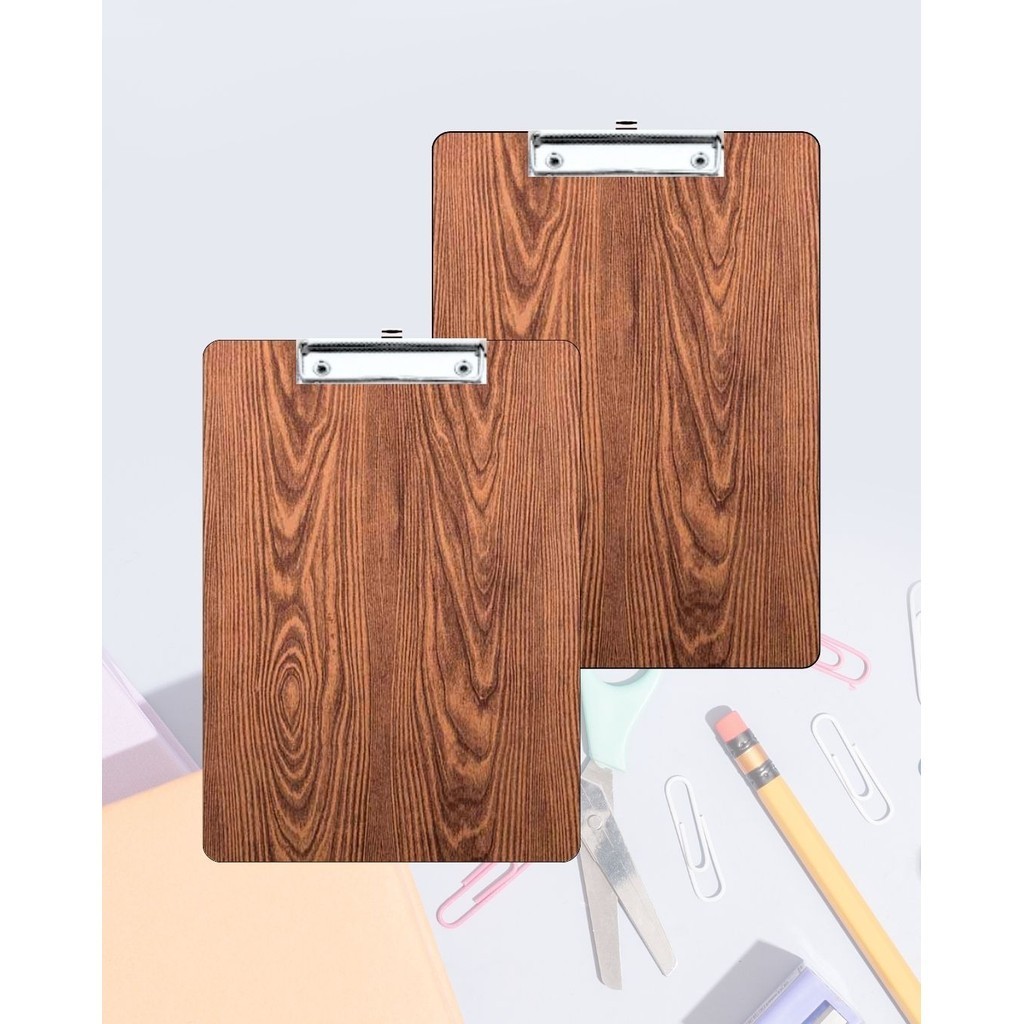 

Papan Ujian Clipboard - Papan Jalan/Papan Dada Kayu F4 Folio Clip Board / H S